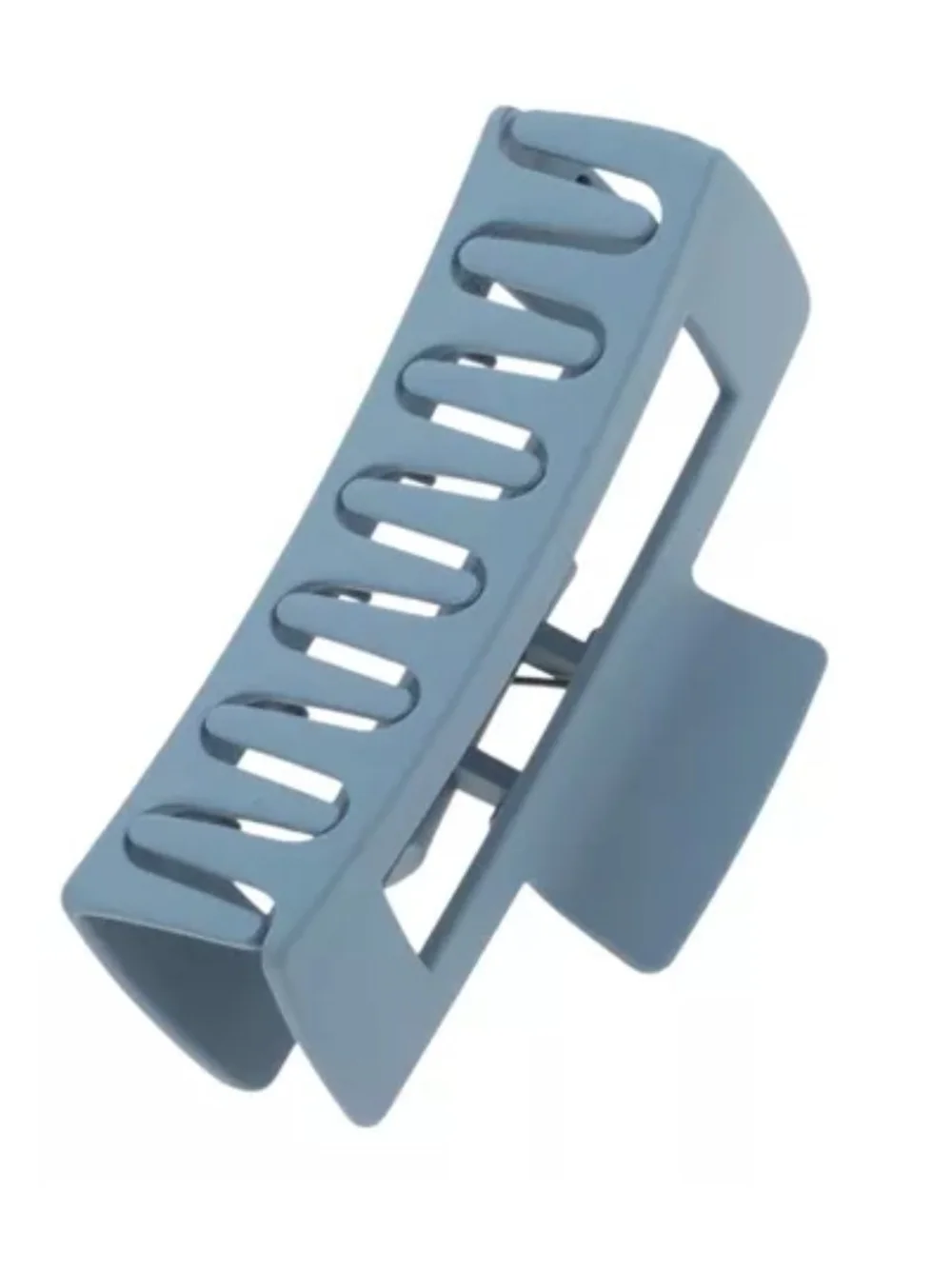 Matte Blue Hair Claw Clip for Unisex - Stylish Grip Rectangle Frosted Hair Clip